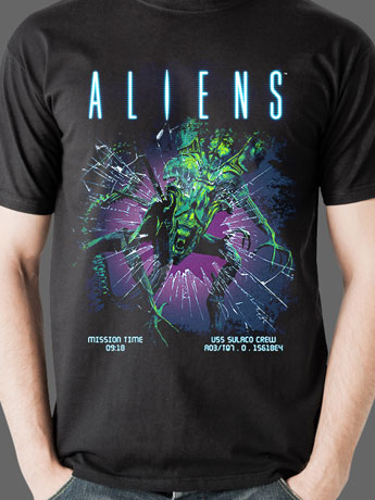 Aliens V6 T-Shirt Gallery Image 2