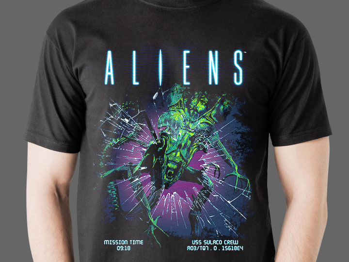 Aliens V6 T-Shirt Gallery Image 1