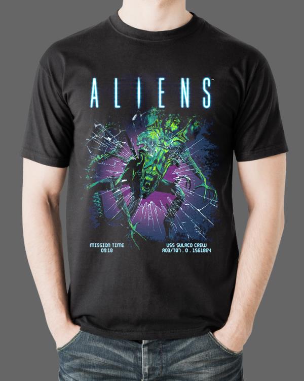 Aliens V6 T-Shirt Gallery Image 3