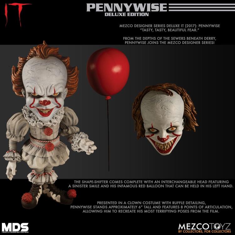 IT (2017) Mezco Designer Series Deluxe Pennywise Gallery Image 9