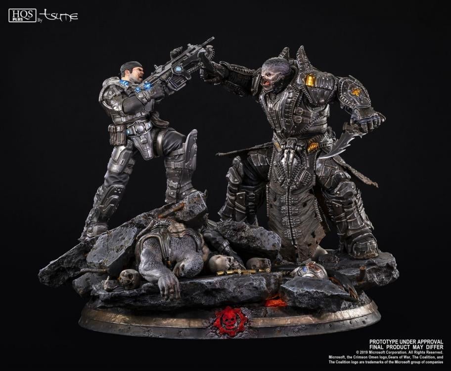 Gears of War HQS Plus Marcus Vs. General RAAM Limited Edition Statue Gallery Image 4
