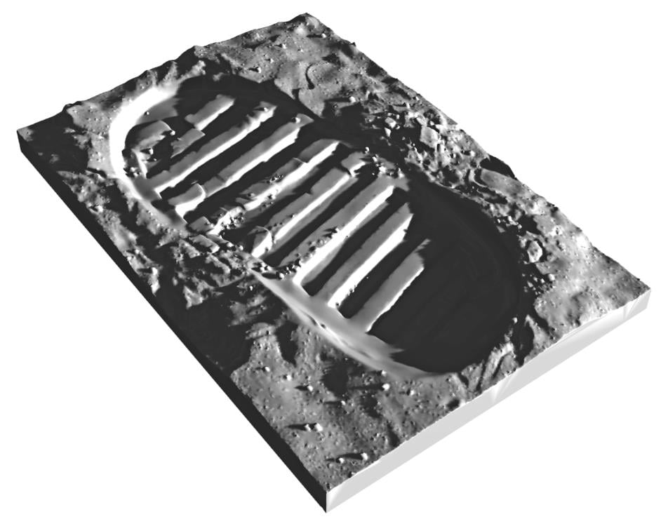 "One Small Step" Apollo 11 Moon Boot Print Replica Gallery Image 4