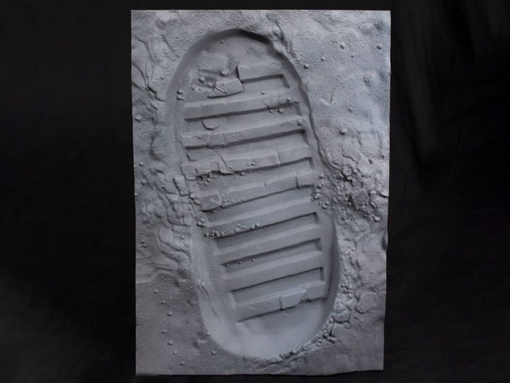 "One Small Step" Apollo 11 Moon Boot Print Replica Gallery Image 1