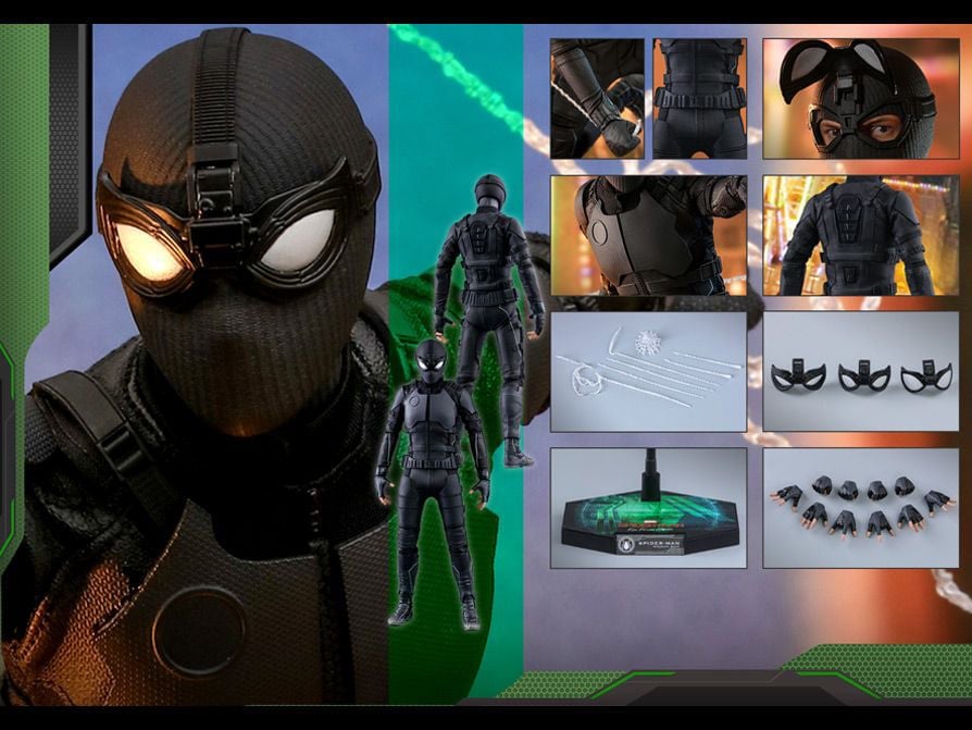 Spider-Man: Far From Home MMS540 Spider-Man (Stealth Suit) 1/6th Scale Collectible Figure Gallery Image 15