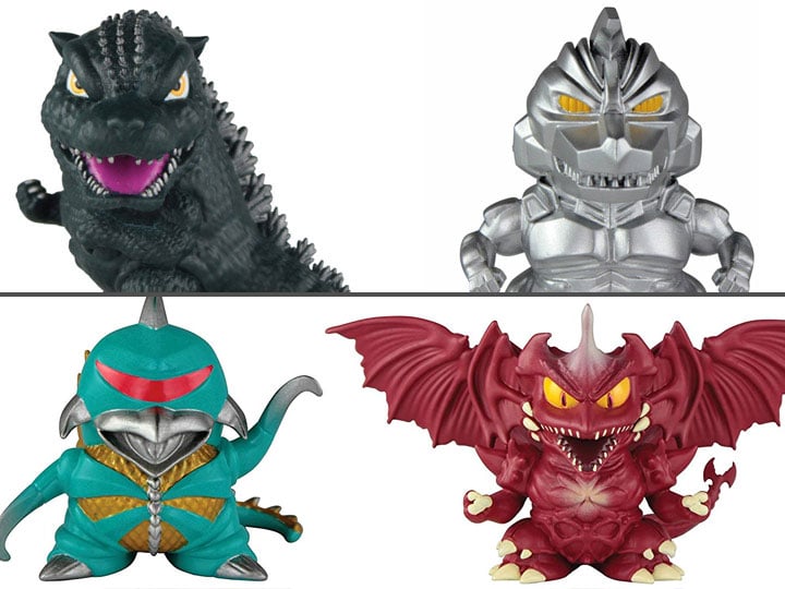 Godzilla Chibi Set of 2 Two-Packs (Godzilla & Mechagodzilla and Destoroyah & Gigan) Gallery Image 1