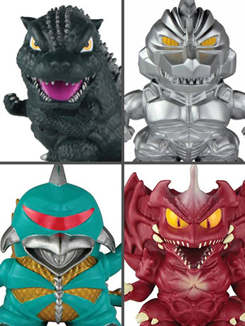 Godzilla Chibi Set of 2 Two-Packs (Godzilla & Mechagodzilla and Destoroyah & Gigan) Gallery Image 2