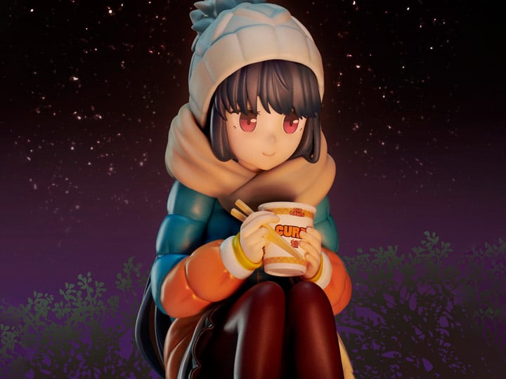Laid-Back Camp F:Nex Rin Shima 1/8 Scale Premium Noodle Stopper Figure Gallery Image 1