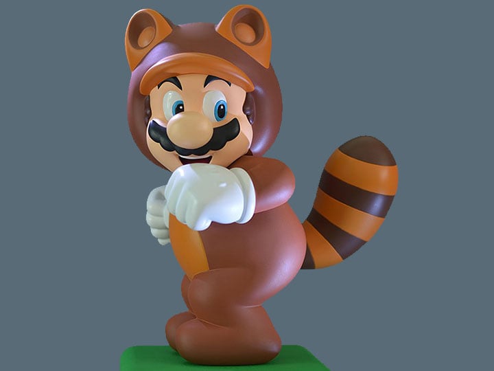 Super Mario 3D Land Tanooki Suit Mario Statue Gallery Image 1