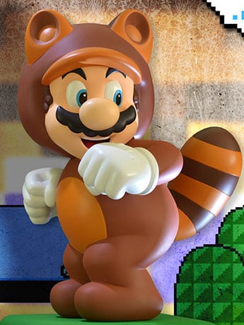 Super Mario 3D Land Tanooki Suit Mario Statue Gallery Image 2