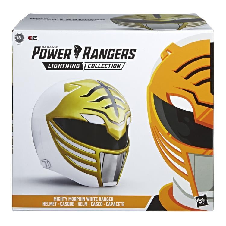 Mighty Morphin Power Rangers Lightning Collection White Ranger 1:1 Scale Wearable Helmet Gallery Image 14