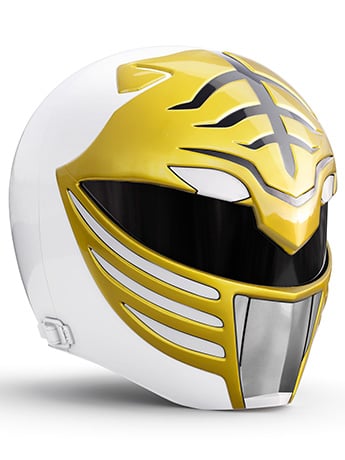 Mighty Morphin Power Rangers Lightning Collection White Ranger 1:1 Scale Wearable Helmet Gallery Image 2