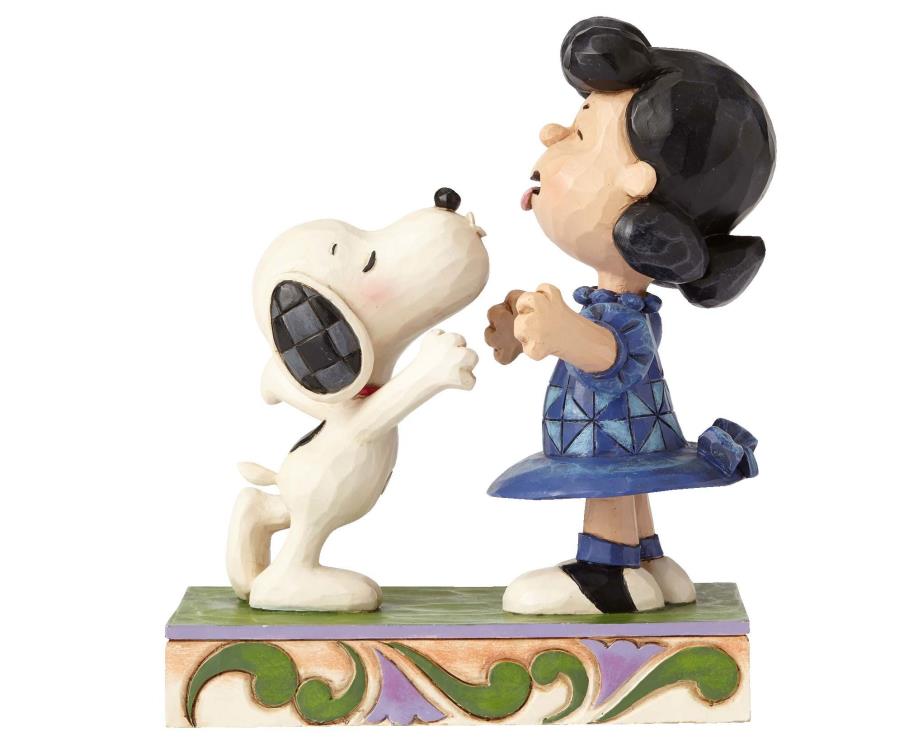 Peanuts "Agh! I've been kissed by a dog!" Lucy and Snoopy Figure (Jim Shore) Gallery Image 3
