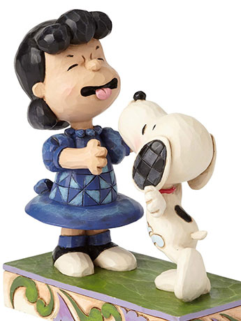 Peanuts "Agh! I've been kissed by a dog!" Lucy and Snoopy Figure (Jim Shore) Gallery Image 2