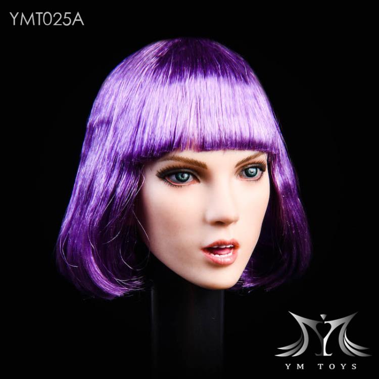 Female Head Sculpt (Purple Hair) 1/6 Scale Accessory Gallery Image 4