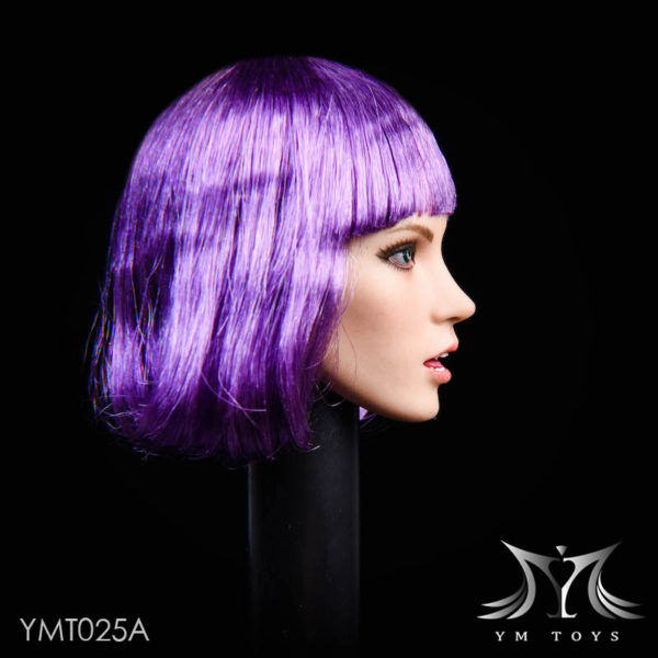 Female Head Sculpt (Purple Hair) 1/6 Scale Accessory Gallery Image 3