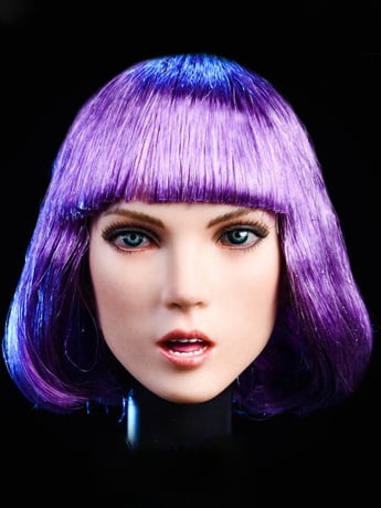 Female Head Sculpt (Purple Hair) 1/6 Scale Accessory Gallery Image 2