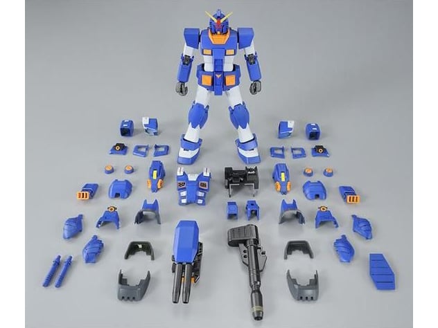 Mobile Suit Gundam: Bonds of the Battlefield MG Full Armor Gundam (Blue Color Ver.) Exclusive 1/100 Scale Model Kit Gallery Image 8