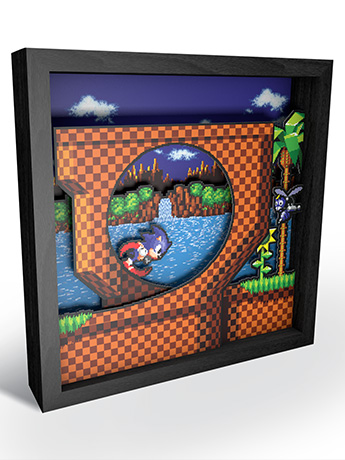 Sonic The Hedgehog Loop Scene Pixel Frame (9x9) Gallery Image 2