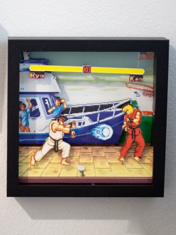 Street Fighter Boat Scene Pixel Frame (9x9) Gallery Image 2