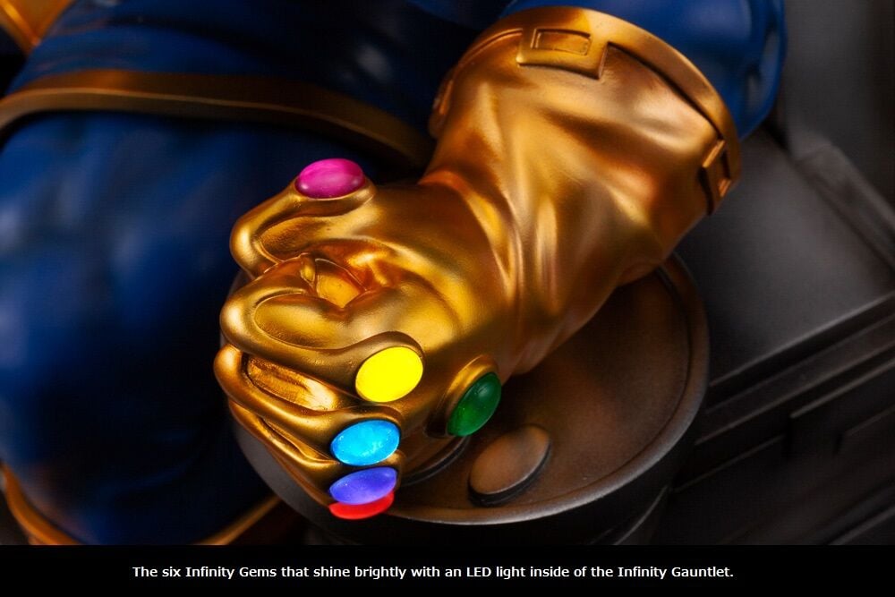 Marvel Thanos On Space Throne Fine Art Statue Gallery Image 12