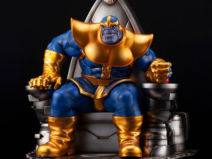 Marvel Thanos On Space Throne Fine Art Statue Gallery Image 1