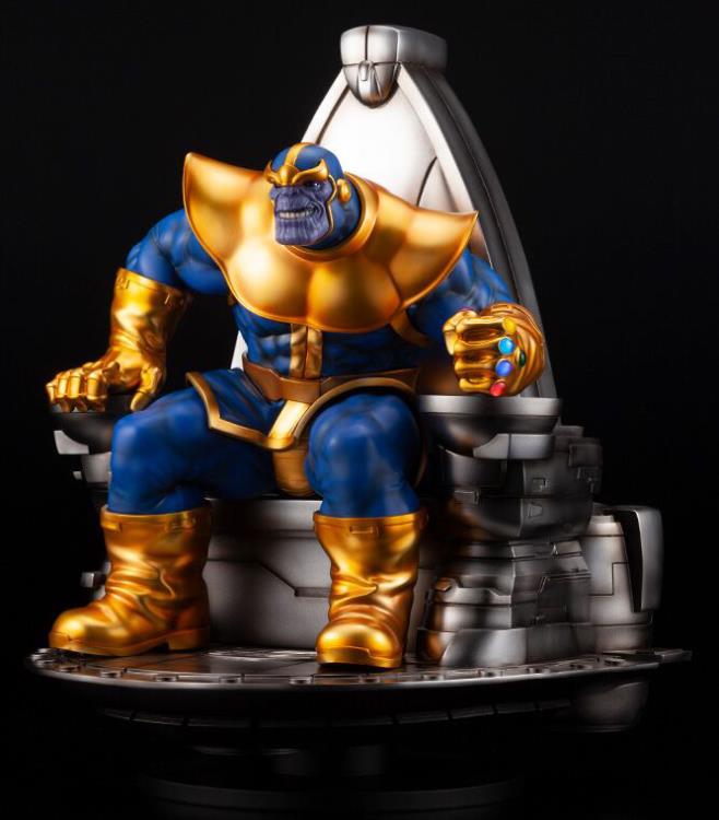 Marvel Thanos On Space Throne Fine Art Statue Gallery Image 4