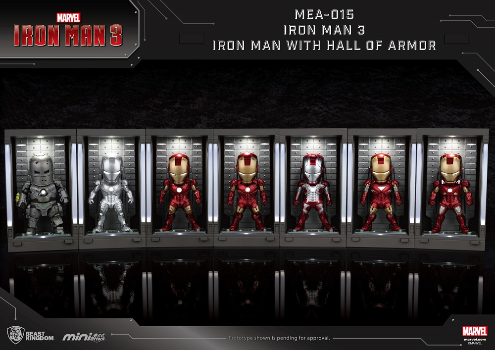 Iron Man 3 Mini Egg Attack MEA-015 Iron Man Mark VI With Hall of Armor PX Previews Exclusive Gallery Image 6