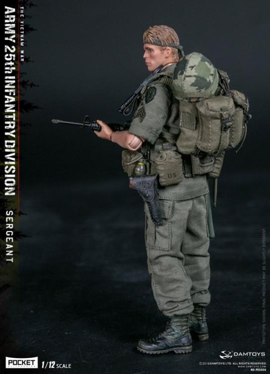Army 25th Infantry Division Pocket Elite Series Sergeant 1/12 Scale Figure Gallery Image 6