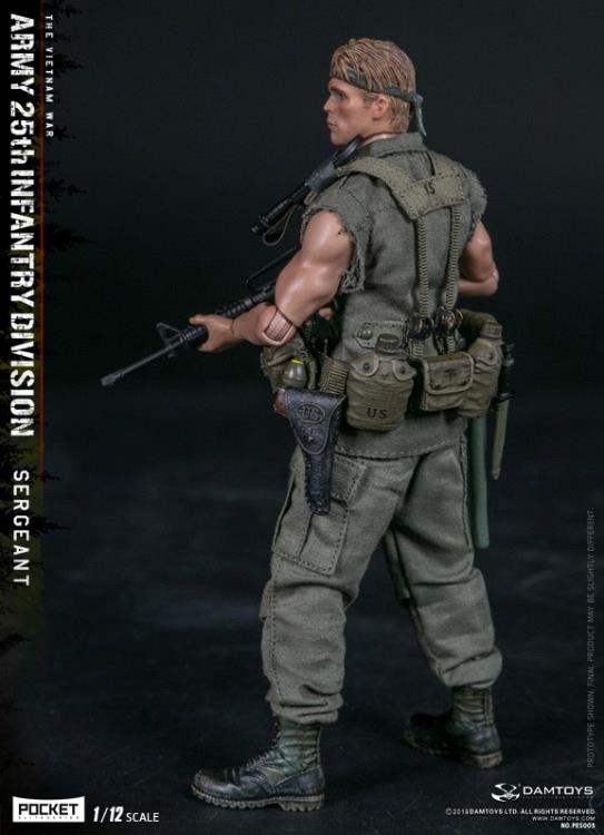 Army 25th Infantry Division Pocket Elite Series Sergeant 1/12 Scale Figure Gallery Image 8