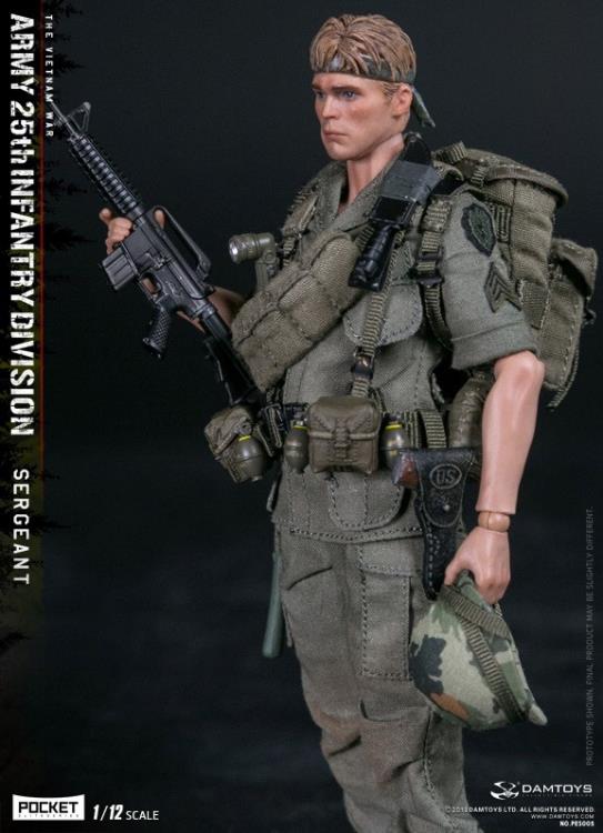 Army 25th Infantry Division Pocket Elite Series Sergeant 1/12 Scale Figure Gallery Image 11