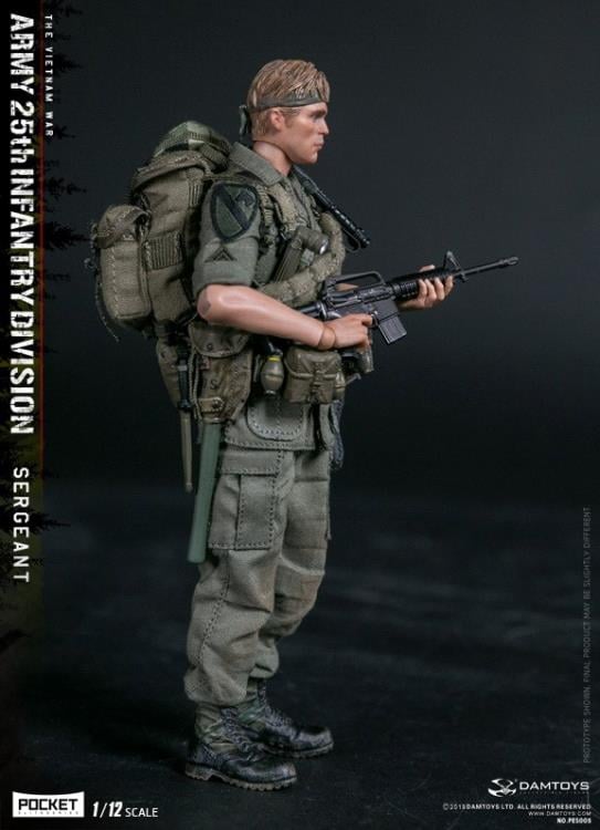 Army 25th Infantry Division Pocket Elite Series Sergeant 1/12 Scale Figure Gallery Image 9