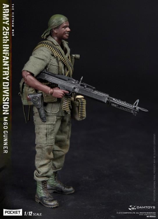 Army 25th Infantry Division Pocket Elite Series M60 Gunner 1/12