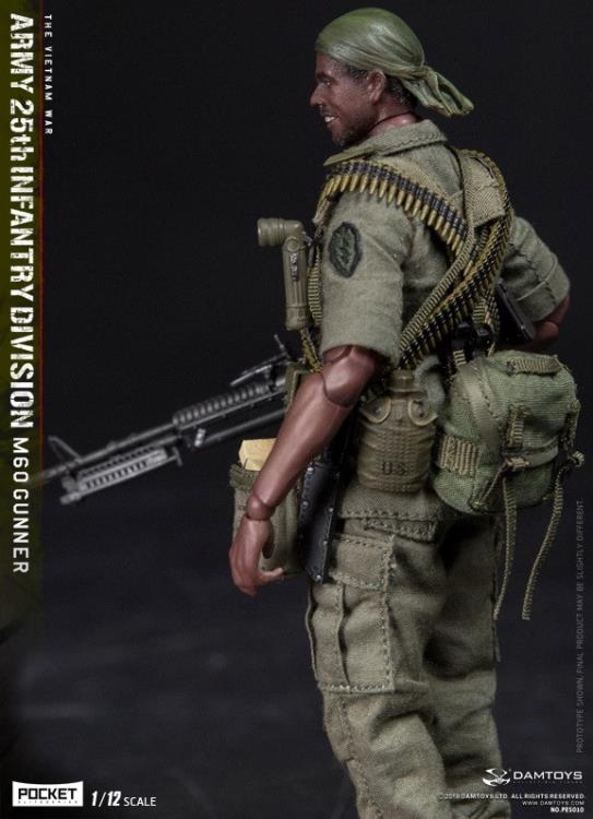 Army 25th Infantry Division Pocket Elite Series M60 Gunner 1/12