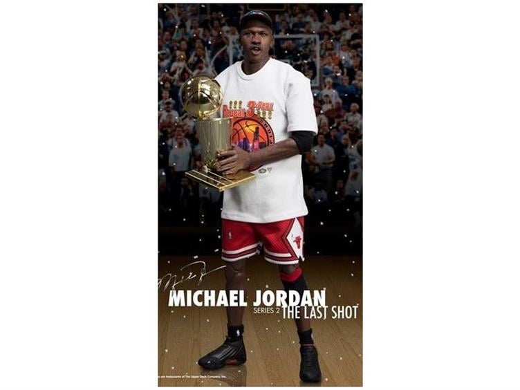 NBA Real Masterpiece Michael Jordan (#23 The Last Shot Red Jersey) 1/6 Scale Figure Gallery Image 1