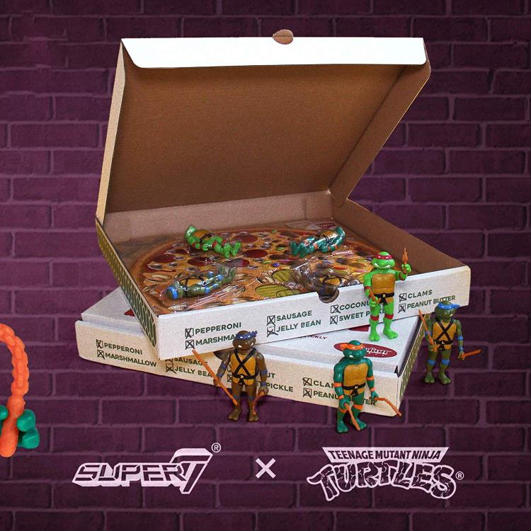 Teenage Mutant Ninja Turtles ReAction Pizza Box of 4 SDCC 2019 Exclusive Figures Gallery Image 3