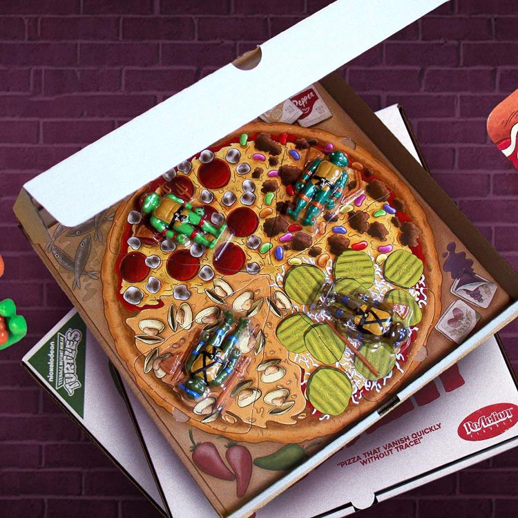 Teenage Mutant Ninja Turtles ReAction Pizza Box of 4 SDCC 2019 Exclusive Figures Gallery Image 4