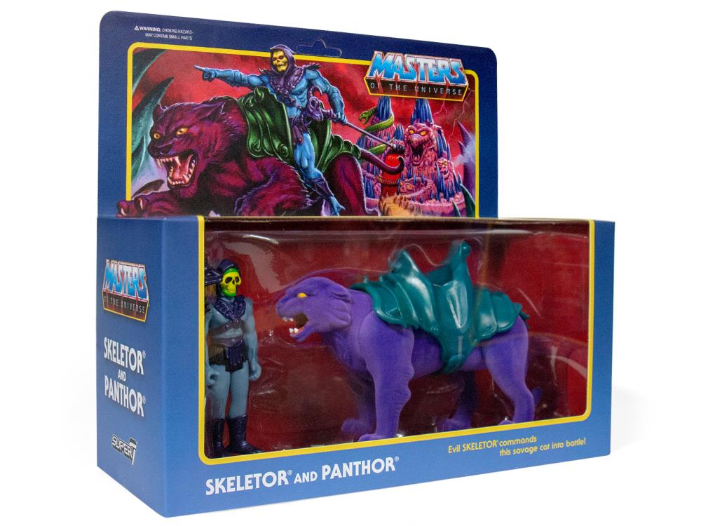 Masters of the Universe ReAction Skeletor & Panthor Two-Pack Gallery Image 4