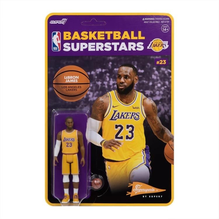 NBA Basketball Superstars ReAction LeBron James (Los Angeles Lakers) Figure Gallery Image 4