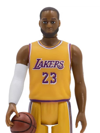 NBA Basketball Superstars ReAction LeBron James (Los Angeles Lakers) Figure Gallery Image 2