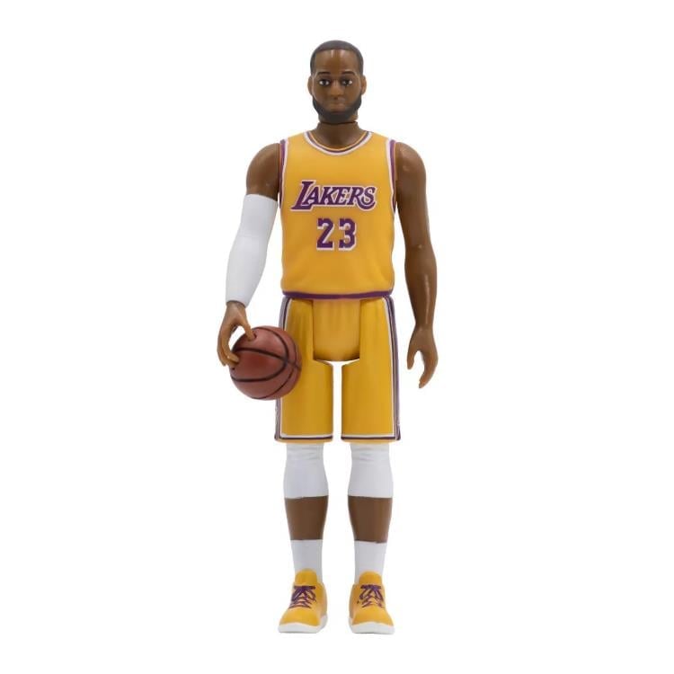 NBA Basketball Superstars ReAction LeBron James (Los Angeles Lakers) Figure Gallery Image 3