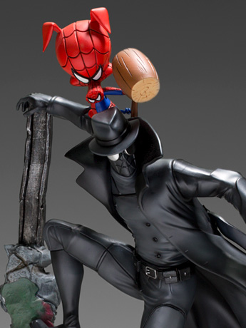 Spider-Man: Into the Spider-Verse Battle Diorama Series Noir & Spider-Ham 1/10 Art Scale Limited Edition Statue Gallery Image 2