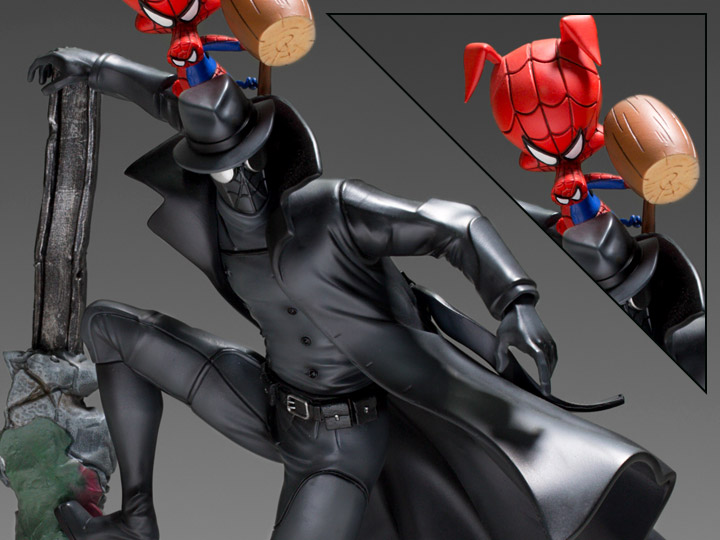 Spider-Man: Into the Spider-Verse Battle Diorama Series Noir & Spider-Ham 1/10 Art Scale Limited Edition Statue Gallery Image 1