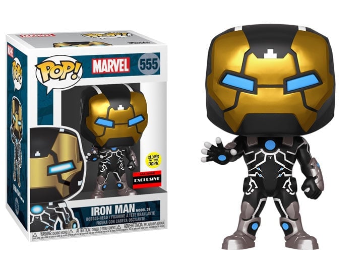 Pop! Marvel: 80th Anniversary - Iron Man Model 39 (Glow-in-the-Dark) Exclusive Gallery Image 1