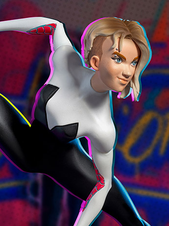 Spider-Man: Into the Spider-Verse Battle Diorama Series Spider-Gwen 1/10 Art Scale Limited Edition Statue Gallery Image 2