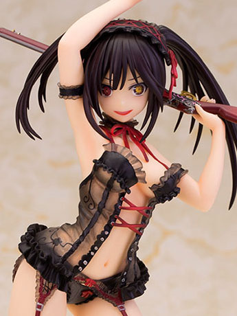 Date A Live Kurumi Tokisaki (Black Lingerie Ver.) 1/7 Scale Limited Edition Figure Gallery Image 2