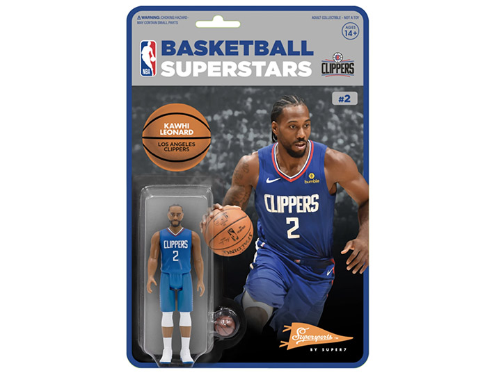 NBA Basketball Superstars ReAction Kawhi Leonard (Los Angeles Clippers) Figure Gallery Image 4