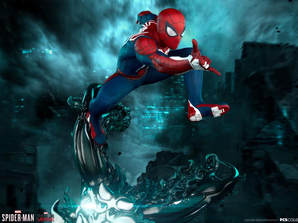 Spider-Man (2018 Video Game) Spider-Man (Advanced Suit) 1/3 Scale Collector Edition Statue Gallery Image 9