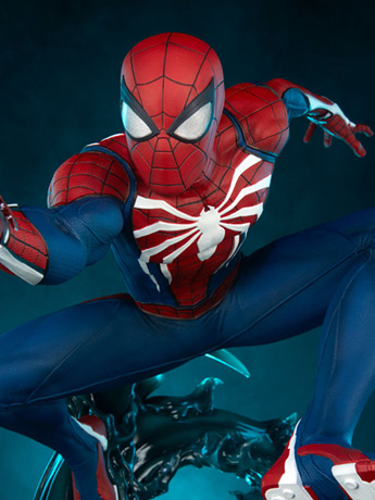 Spider-Man (2018 Video Game) Spider-Man (Advanced Suit) 1/3 Scale Collector Edition Statue Gallery Image 2