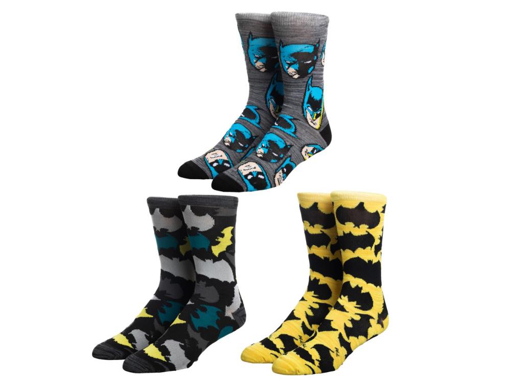 DC Comics Batmobile Crew Socks Three-Pack Gallery Image 10