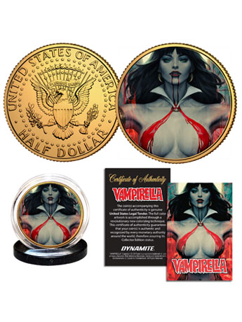 Vampirella Collectible Gold Plated Coin (Artgerm) Gallery Image 2